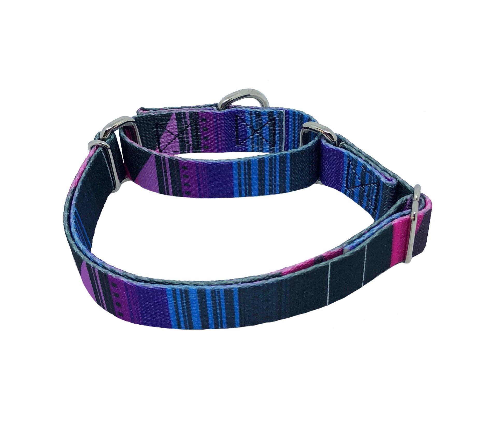 Purple Pawsome Martingale Dog Collar